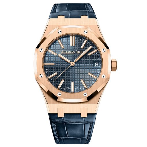 Audemars-Piguet-15510Or.oo.d315Cr.02-Royal-Oak-Selfwinding-Blue-Dial-41Mm-Pink-Gold-Watch