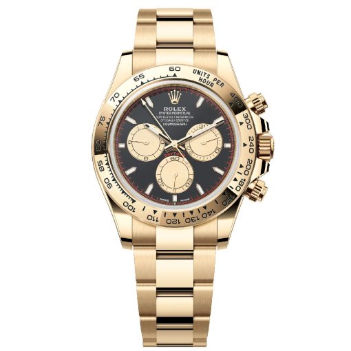 Rolex 126508-0002 Cosmograph Daytona Black Dial Yellow Gold Watch