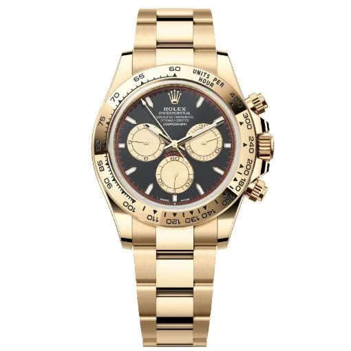 Rolex 126508-0002 Cosmograph Daytona Black Dial Yellow Gold Watch