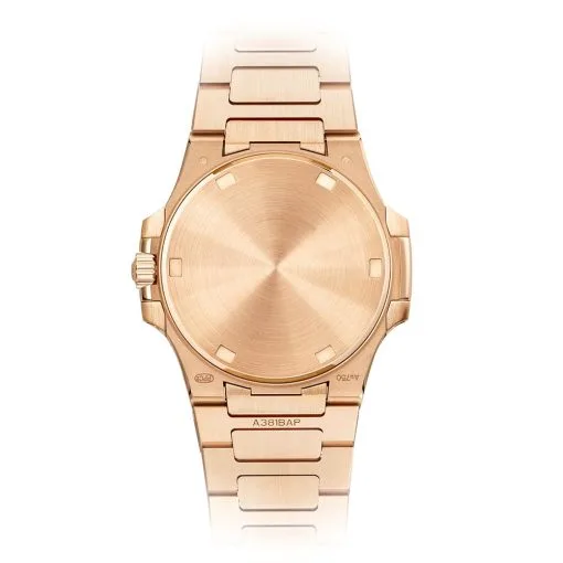 Patek Philippe 7010/1R-013 Nautilus Purple Dial 18K Rose Gold Diamond Bezel Ladies Watch - Image 4