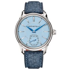 Gronefeld 1941 Principia Automatic Stainless Steel Blue Leather Strap with Turquoise Dial Watch