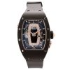 Richard Mille Rm037 Automatic In Black Ceramic &Amp; Rose Gold On Black Rubber Strap With Black Diamond Dial Watch