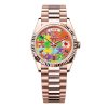 Rolex-128235-0063-Day-Date-36Mm-Everose-Gold-Fluted-Bezel-Emoji-Puzzle-Dial-Watch