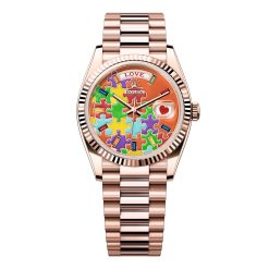 Rolex-128235-0063-Day-Date-36mm-Everose-Gold-Fluted-Bezel-Emoji-Puzzle-Dial-Watch