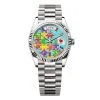 Rolex 128239-0056 Day-Date 36Mm White Gold Fluted Bezel Emoji Puzzle Dial Watch