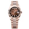 Rolex Day-Date 128235-0037 Brown Ombre Diamond Dial 36Mm Everose Gold Midsize Watch