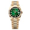 Rolex Day-Date 128238-0069 Green Ombré-Diamond Dial 36Mm Yellow Gold Midsize Watch