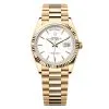 Rolex Day-Date 128238-0081 White Stick Dial 36Mm Yellow Gold Midsize Watch