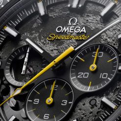 Omega 310.92.44.50.01.001 Speedmaster Dark Side Of The Moon Black Ceramic On Rubber Strap Watch Dial