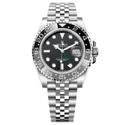 Rolex 126710GRNR-0003 GMT-Master II Stainless Steel Black Dial Jubilee Bracelet Men's Watch