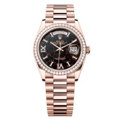 Rolex Day-Date 128345RBR-0044 Eisenkiesel Dial 36mm Everose Gold Watch