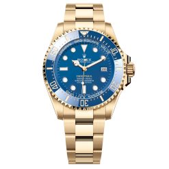 Rolex 136668lb-0001 Sea-Dweller Deepsea Blue Dial 18k Yellow Gold Men's Watch