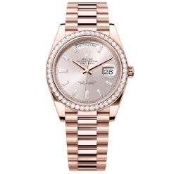 Rolex Day-Date 228345rbr-0007 Sundust Diamond Dial 40mm Everose Gold Men's Watch