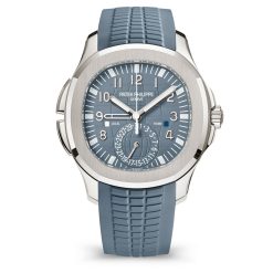 Patek Philippe 5164G-001 Aquanaut Travel Time Blue Dial 18k White Gold Men's Watch