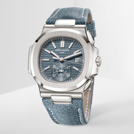 Patek Philippe 5980/60G-001 Nautilus White Gold Blue Dial Watch - Image 5