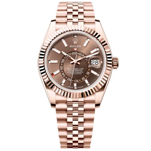 Rolex 336935-0006 Sky-Dweller Chocolate Dial 18K Rose Gold Jubilee Bracelet Watch