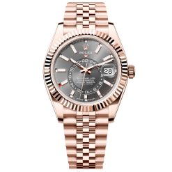 Rolex 336935-0008 Sky-Dweller Slate dial 18k Rose Gold Jubilee bracelet Watch