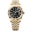 Rolex 336938-0005 Sky-Dweller Black Dial 18K Yellow Gold Jubilee Bracelet Watch