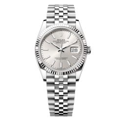 Rolex Datejust 126234-0013 Silver Stick Dial Jubilee 36mm Stainless Steel Midsize Watch