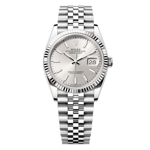 Rolex Datejust 126234-0013 Silver Stick Dial Jubilee 36Mm Stainless Steel Midsize Watch