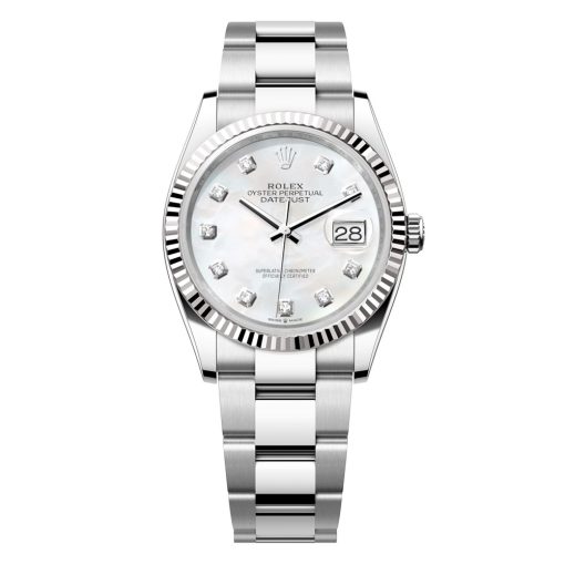 Rolex Datejust 126234-0020 Mop Diamonds Dial Oyster 36Mm Stainless Steel Midsize Watch