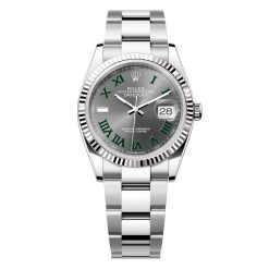 Rolex Datejust 126234-0046 Slate Roman Wimbledon Dial Oyster 36mm Stainless Steel Midsize Watch