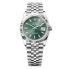 Rolex Datejust 126234-0051 Green Stick Dial Jubilee 36Mm Stainless Steel Midsize Watch