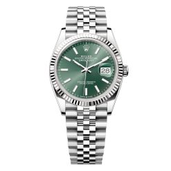 Rolex Datejust 126234-0051 Green Stick Dial Jubilee 36mm Stainless Steel Midsize Watch