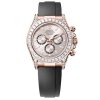 Rolex 126535Tbr-0002 Cosmograph Daytona Sundust Diamond Dial Baguette Diamond Bezel Everose Gold Oysterflex Watch