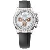 Rolex 126589Rbr-0001 Cosmograph Daytona Diamond Mop Dial Diamond Bezel White Gold Oysterflex Watch