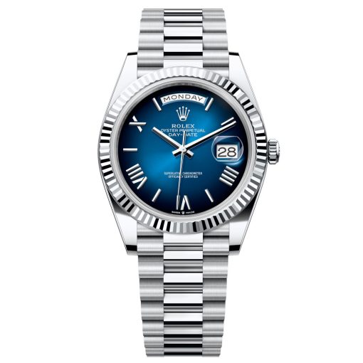 Rolex Day-Date 228236-0024 Blue Ombré Dial 40Mm Platinum Men'S Watch