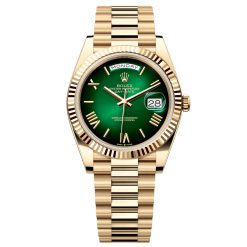 Rolex Day-Date 228238-0069 Green Ombré Dial 40mm Yellow Gold Men's Watch