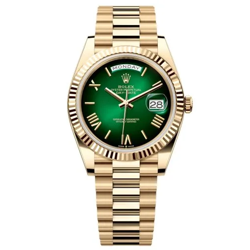 Rolex Day-Date 228238-0069 Green Ombré Dial 40Mm Yellow Gold Men'S Watch