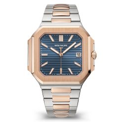 Patek Philippe 5821/1AR-001 Cubitus Date Moonphase Blue Dial Stainless Steel and Rose Gold Watch