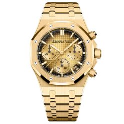 Audemars Piguet 26240BA.OO.1320BA.02 Royal Oak Chronograph 41mm Smoked Champagne Dial Yellow Gold Watch