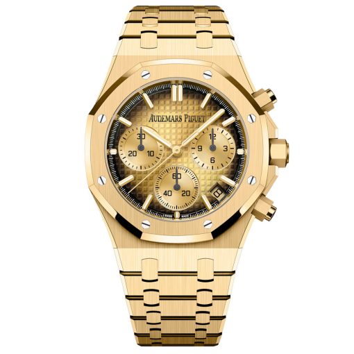 Audemars Piguet 26240Ba.oo.1320Ba.02 Royal Oak Chronograph 41Mm Smoked Champagne Dial Yellow Gold Watch