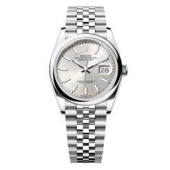 Rolex Datejust 126200-0001 Silver Stick Jubilee 36mm Stainless Steel Watch