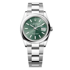 Rolex Datejust 126200-0024 Green Stick Oyster 36mm Stainless Steel Watch