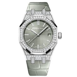 Audemars Piguet 15551BC.ZZ.D405CR.01 Royal Oak Selfwinding 37mm Green White Gold Watch