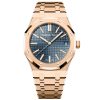 Audemars Piguet 15510Or.oo.1320Or.03 Royal Oak Selfwinding 41Mm Blue Dial Pink Gold Watch