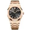 Audemars Piguet 15510Or.oo.1320Or.04 Royal Oak Selfwinding 41Mm Black Dial Pink Gold Watch