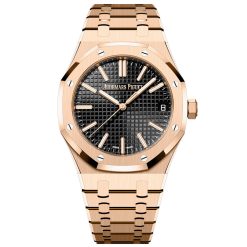 Audemars Piguet 15510OR.OO.1320OR.04 Royal Oak Selfwinding 41mm Black Dial Pink Gold Watch