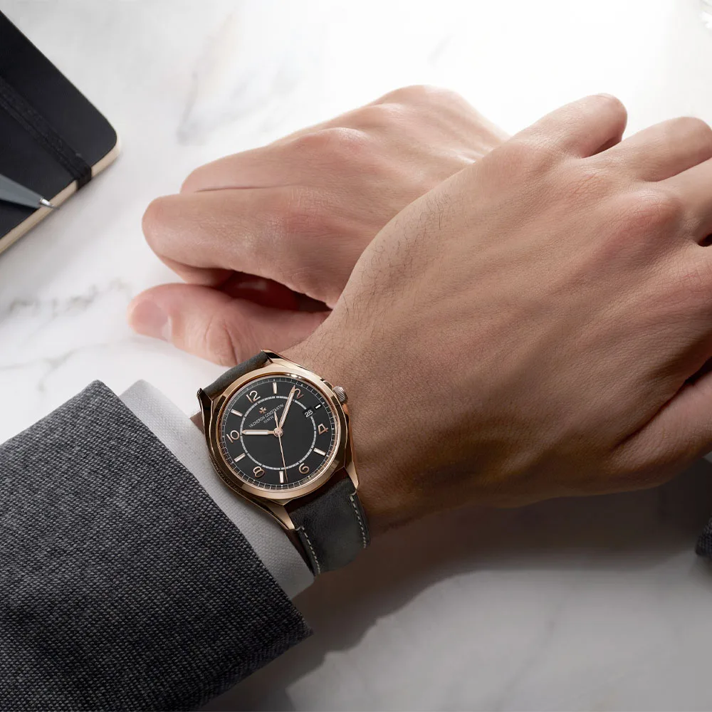 Vacheron Constantin 4600E/000R-H101 Fiftysix Black Dial Pink Gold Self-Winding Watch - Image 3