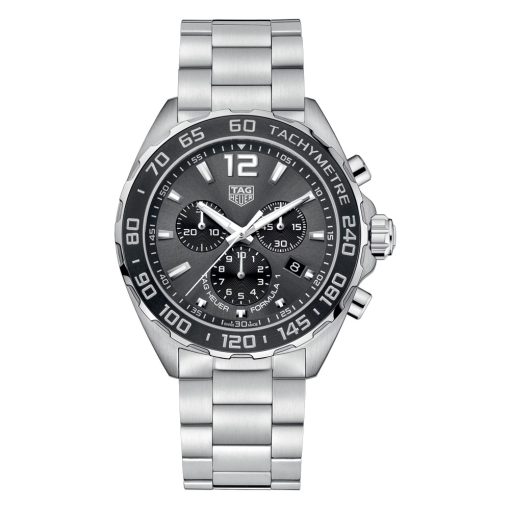 Tag Heuer Caz1011.Ba0842 Formula 1 Chronograph Quartz 43 Stainless Steel Grey Dial Watch