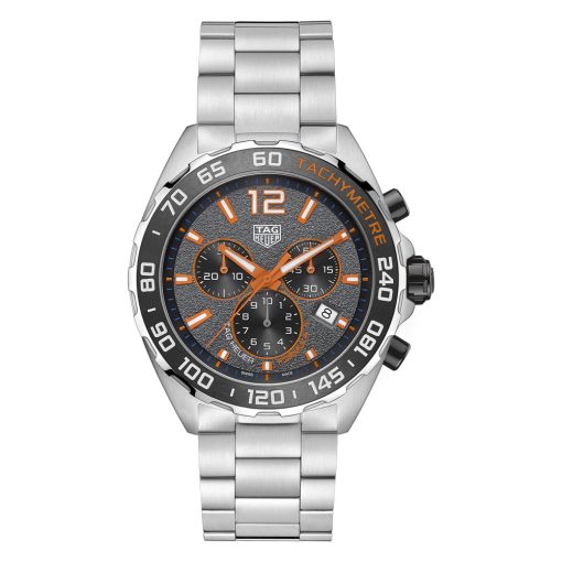 Tag Heuer Caz101Ah.ba0842 Formula 1 Chronograph Quartz Stainless Steel Grey-Orange Dial Watch