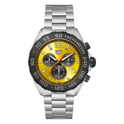 TAG Heuer CAZ101AM.BA0842 Formula 1 Quartz Chronograph Stainless Steel Yellow Dial Watch