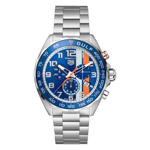 Tag Heuer Caz101At.ba0842 Formula 1 Chronograph Quartz Stainless Steel Gulf Blue Dial Watch