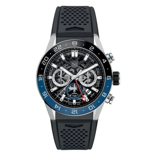 Tag Heuer Cbg2A1Z.ft6157 Carrera Calibre Heuer 02 Gmt Stainless Steel Skeleton Dial Watch