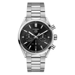 TAG Heuer CBN2010.BA0642 Carrera Calibre Heuer 02 42 Stainless Steel Black Dial Watch