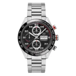 TAG Heuer CBN2A1AA.BA0643 Carrera Calibre 16 44 Stainless Steel Black Dial Watch